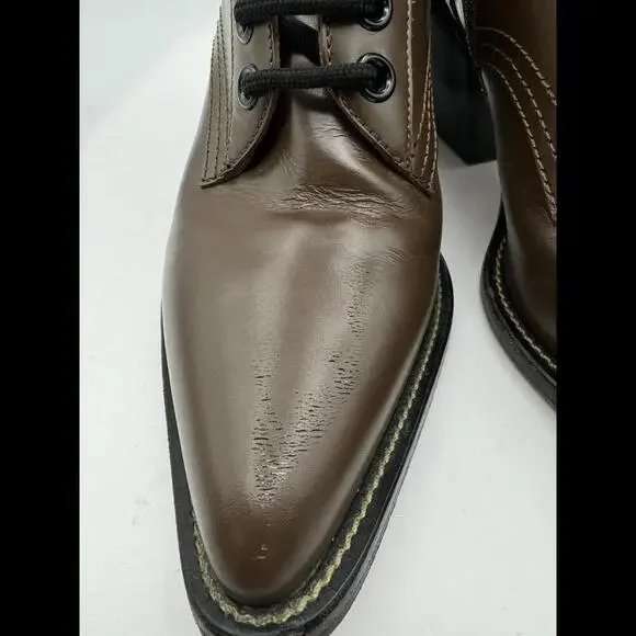 Chloe Rylee Patent Leather Heel Boots Brown Size 41 EU, 11 US - Picture 9 of 9